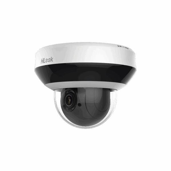 Mini Domo PTZ IP 4 Megapixel / 4X Zoom / H.265+ / 20 mts IR EXIR / WDR 120dB / PoE / IK10 / Exterior IP66 / Ultra Baja Iluminación / Micrófono Integrado / PoE