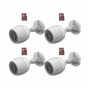 Kit de Camaras WiFi, Incluye 4 Piezas CS-H3C y 4 Piezas HS-TF-E1/32G  / Detección de Movimiento