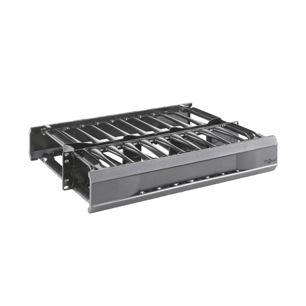 Organizador de Cables Horizontal CableTek, Doble (Frontal y Posterior), Para Rack de 19in, 2UR