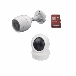 Kit de cámaras WiFi / Incluye 1 pieza C6N  Para Uso en Interior / 1 pieza CS-H3C Para Uso en Exterior / 1 PZA Micro SD HS-TF-E1/32G / Detección de Movimiento / Notificaciones Instantáneas