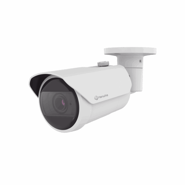 Camara Bala IP 8MP con funciones IA / Lente Motorizado 3.2 a 10.2 mm / WDR 120dB / H.265 / RanuraSD / Protección IP66 IK10 / IR 30m