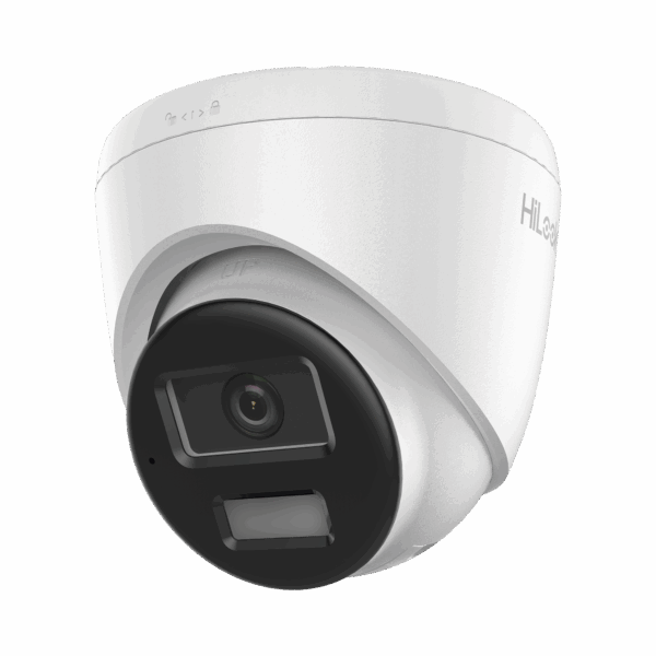 [Dual Light] Turret IP de 2 Megapixel   / Lente 2.8 mm /  Ángulo de visión 101° / 20 mts IR + 15 mts Luz Blanca / Micrófono Integrado / ACUSENSE Lite /  Exterior IP67 / PoE / dWDR / H.265+ / ONVIF