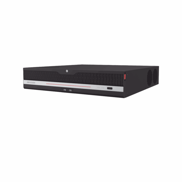 [Doble Poder de Decodificación] NVR 32 Megapixel (8K) / 32 Canales IP / AcuSense / ANPR / Conteo de Personas / Heat Map / 8 Bahías de Disco Duro / 2 Tarjetas de Red / Soporta RAID con Hot Swap / 2 HDMI en 8K / Soporta POS / Alarmas I/O / ACU