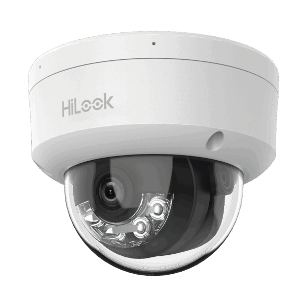 [Dual Light] HiLook Series / Domo IP de 4 Megapixel / Uso en interior / Lente 2.8 mm / 20 mts IR + 20 mts Luz Blanca / Micrófono Integrado / ACUSENSE Lite / PoE / dWDR / H.265+ / ONVIF