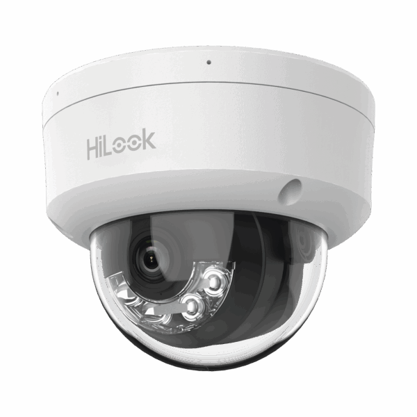 [Dual Light] Domo IP de 2 Megapixel (1080p) / Lente 2.8 mm / 20 mts IR + 15 mts Luz Blanca / Micrófono Integrado / ACUSENSE Lite / Uso en interior / PoE / dWDR / H.265+ / ONVIF