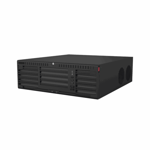 [Doble Poder de Decodificación] NVR 32 Megapixel (8K) / 64 Canales IP / AcuSense / ANPR / Conteo de Personas / Heat Map / 16 Bahías de Disco Duro /  Soporta RAID con Hot Swap / 2 HDMI en 8K / Soporta POS / Alarmas I/O  / Smart Search