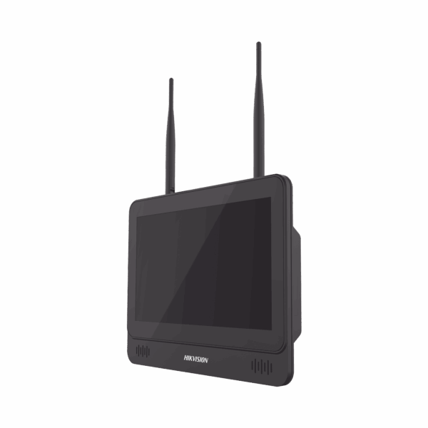 NVR 4 Megapixel / Pantalla LCD 11.6" / 4 canales IP / 1 Bahía de Disco Duro / 2 Antenas Wi-Fi / Salida de Vídeo Full HD
