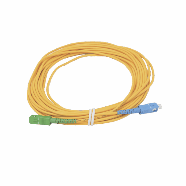 Jumper de Fibra Óptica Simplex, Monomodo, con Conectores SC/UPC-SC/APC, de 10 Metros