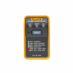 Probador de Tomacorriente Eléctrico Estándar o GFCI, Con LEDs de Alto Brillo y Gráfico Incluido Para Verificar Rápida y Fácilmente el Cableado