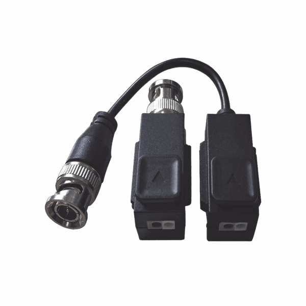Kit de Transceptor (Balluns) TURBOHD con Boton Push / Hasta 8 MP (4K) / 100% Cobre / Soporta HD-TVI / AHD / CVI / CVBS / Audio por Coaxitron / Datos para Menu de Configurar de Cámaras