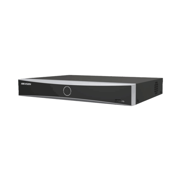 [Acusearch] NVR 12 Megapíxel (4K) / 8 canales IP / 8 Puertos PoE+ / Reconocimiento Facial / AcuSense (Evita Falsas Alarmas) / 1 Bahías de Disco Duro / HDMI en 4K / 300 Metros PoE Modo Extendido