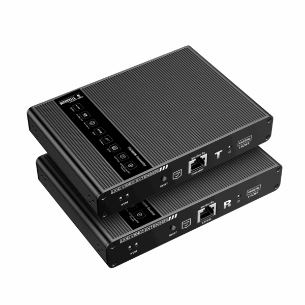 Kit extensor KVM (HDMI y USB) hasta 70 metros / Resolución 4K @ 60 Hz/ Cat 6, 6a y 7 / IPCOLOR / CERO LATENCIA / HDR10 / Salida Loop / Puerto S/PDIF / Uso 24/7 / Transmite el Video y Controla tu DVR vía USB a distancia.