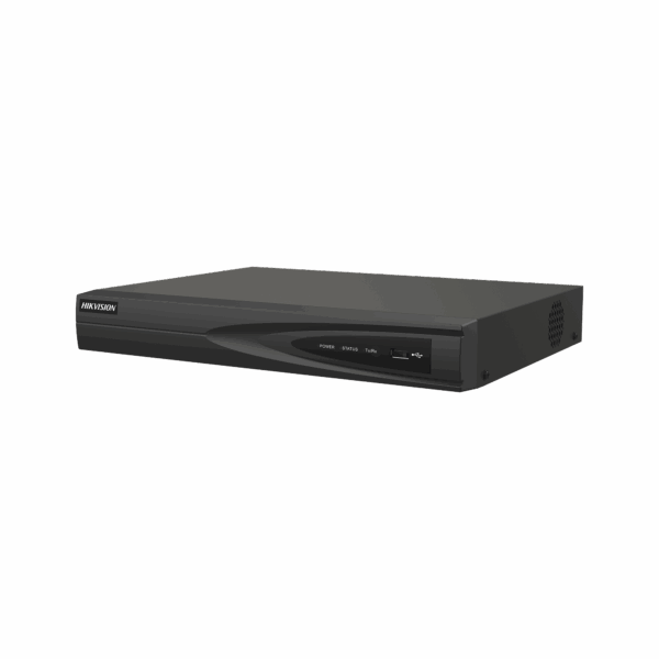 NVR 8 Megapixel (4K) (Compatible con Cámaras ACUSENSE) / 4 canales IP / 4 Puertos PoE+ / 1 Bahía de Disco Duro / Salida de Vídeo en 4K / 300 Metros PoE Modo Extendido