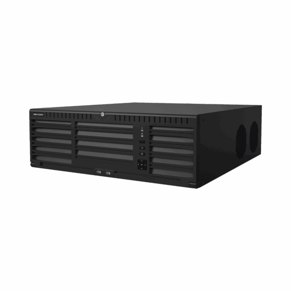 [Doble Poder de Decodificación] NVR 32 Megapixel (8K) / 128 Canales IP / AcuSense / ANPR / Conteo de Personas / 16 Bahías de Disco Duro / 2 Tarjetas de Red / Soporta RAID con Hot Swap / 2 HDMI en 8K / POS / Alarmas I/O  / Smart Search