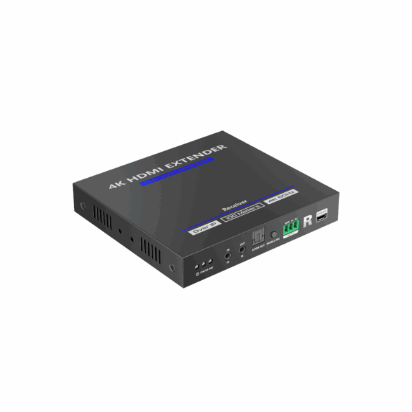 Receptor Compatible para Kits TT592 / Resolución 4K@60Hz / Cat 5e/6 / Distancia de 100 m / IPCOLOR / Control IR /  Cero Latencia / Compatible con Switch Gigabit.