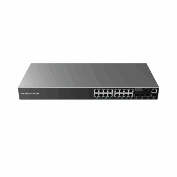 Switch Gigabit PoE+ Administrable / 16 puertos 10/100/1000 Mbps + 4 Puertos SFP Uplink / Hasta 240W / Compatible con GWN Cloud.