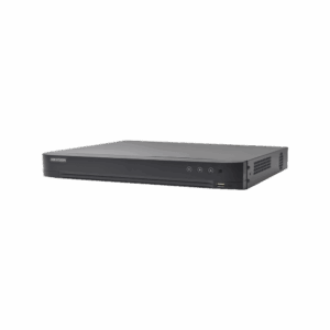 (Audio Bidireccional) DVR 32 Canales TurboHD + 8 Canales IP / 5 Megapixel Lite – 3K Lite / Acusense / Reconocimiento Facial  / Audio por Coaxitron / 2 Bahías de Disco Duro / H.265+ / Salida de Video en Full HD