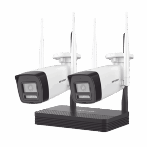 Kit IP Inalámbrico 2 Megapixel (1080p) / NVS 4 Canales / 2 Cámaras Bala para Exterior con Lente 2.8 mm y Dual Light (30 mts IR + 20 mts Luz Blanca) / Audio Bidireccional (Micrófono y Bocina) / Soporta Micro SD de 512 GB