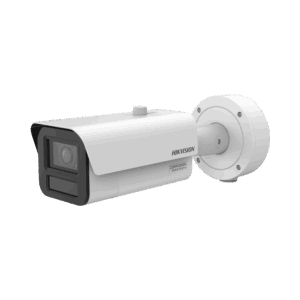 Bala IP 4 Megapixel / Lente Mot. 2.8 – 12 mm / 60 mts IR EXIR / 2 Analiticos Simultaneos / DeepinView / 2 Micrófonos Integrados / SSD Integrado 1 TB / IP67 / IK10 / H.265+ / WDR 150 dB / Captura Facial / Búsqueda por Atributos / Micro SD