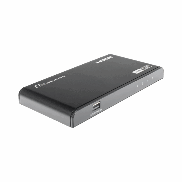 Divisor (Splitter) HDMI 4K de 1 Entrada a 4 Salidas (Simultaneas) / Soporta 4K×2K  / Ajuste de resoluciones EDID / HDR / HDMI 2.0 /  HDCP 2.2  / Permite mezclar pantallas en 4K y 1080P