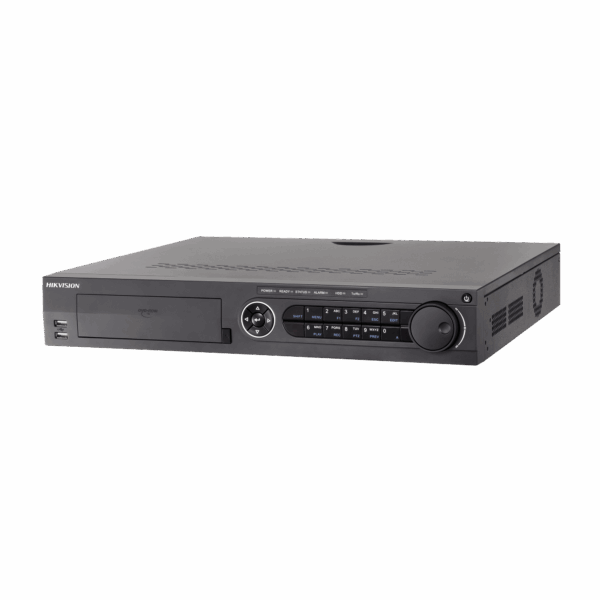 DVR 32 Canales TurboHD + 32 Canales IP / 8 Megapixel (4K) / 4 Bahías de Disco Duro / Audio por coaxitron / RAID 0,1,5,6,10 / POS / Acusense / 16 Entradas de Alarma