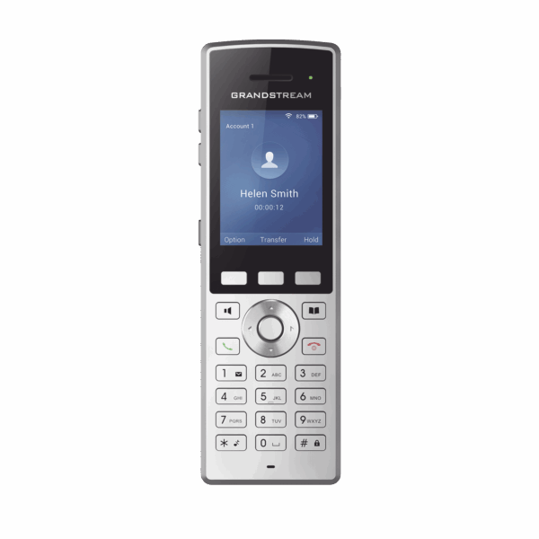 Teléfono WiFi portátil empresarial con 2 lineas y cuentas SIP, Bluetooth y botón Push-to-talk