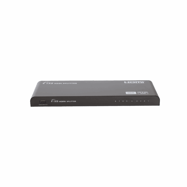Divisor (Splitter) HDMI 4K de 1 Entrada a 8 Salidas (Simultaneas) / Soporta 4K×2K / Ajuste de resoluciones EDID / HDR / HDMI 2.0 /  HDCP 2.2  / Permite mezclar pantallas en 4K y 1080P