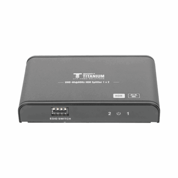 Divisor (Splitter) HDMI 4K de 1 Entrada a 2 Salidas (Simultaneas) / Soporta 4K×2K / Ajuste de resoluciones EDID / HDR / HDMI 2.0 /  HDCP 2.2  / Soporta formatos de Audio Dolby Digital / Longitud del cable de entrada y salida ≤10m.