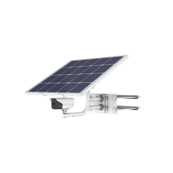 Kit Solar IP All in One / Cámara Termica 256 × 192 / Lente 9.7 mm / Panel Solar / Batería de Respaldo de Litio 23.2Ah / Conexión 4G / Accesorios de Instalación