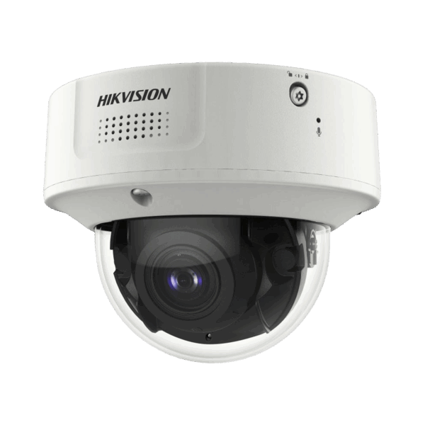 Domo IP 4 Megapixel / Lente Mot. 2.8 a 12 mm 2 / 40 mts IR EXIR / 2 Analiticos Simultaneos / DeepinView / 2 Micrófonos Integrados  / IP67 / IK10 / H.265+ / WDR 150 dB / Captura Facial / Búsqueda por Atributos /