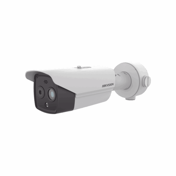Bala IP Dual / Térmica 3.6 mm (256 × 192) / Óptico 4.3 mm (4 Megapixel) / 30 mts IR / Exterior IP67 / PoE / Termométrica / Detección de Temperatura / Sirena y Luz Intermitente Integrada / MicroSD