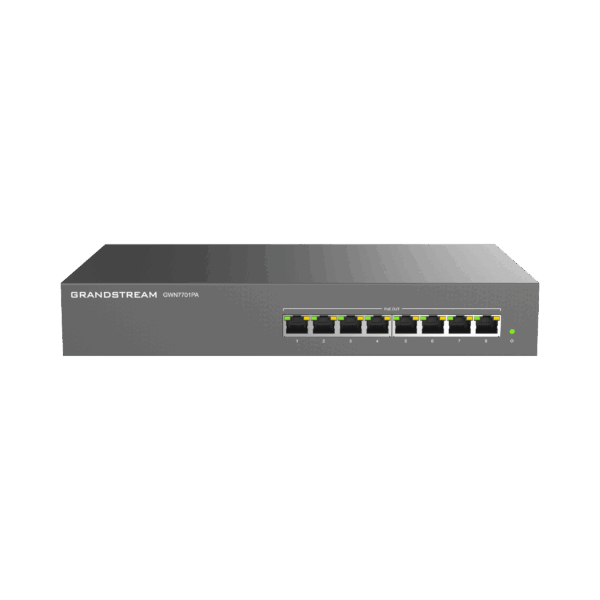 Switch PoE+ Gigabit No Administrable / 8 puertos 10/100/1000 Mbps / 8 puertos PoE+ /  hasta 145W
