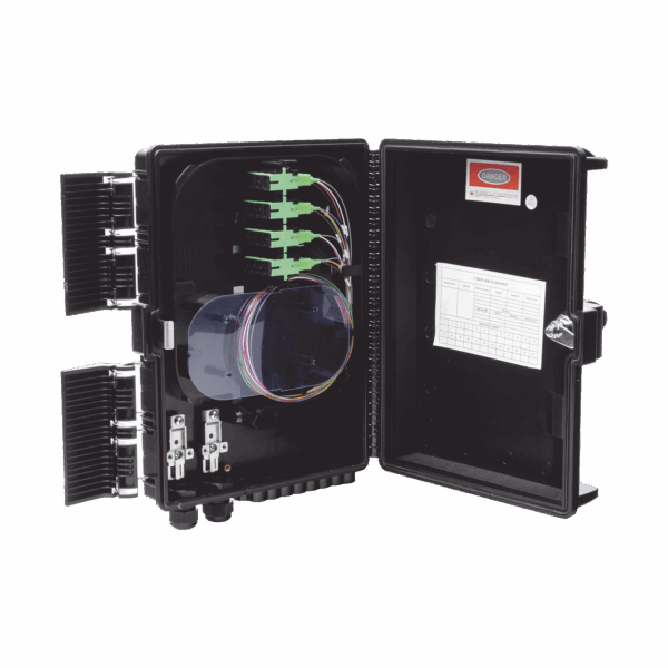 Cierre de Empalme para 24 fusiones de fibra óptica, Interior/Exterior, con 16 acopladores SC/APC y splitter 1x16 SC/APC Incluido, IP65
