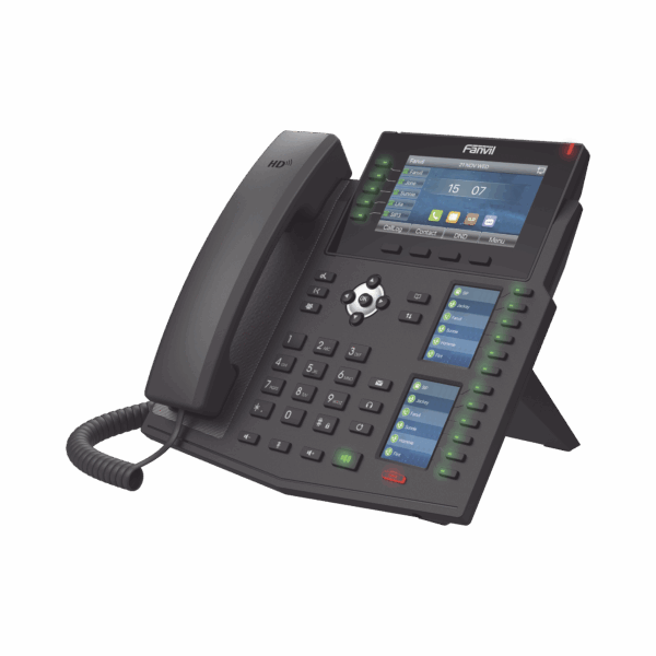 Teléfono IP Empresarial con Estándares Europeos, 20 lineas SIP con pantalla LCD a color, 60 teclas DSS/BLF, puertos Gigabit, IPv6, Opus , PoE/DC