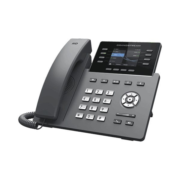Teléfono IP Wi-Fi, Grado Operador, 8 líneas SIP con 4 cuentas, pantalla a color 2.8", puertos Gigabit, Bluetooth, PoE, codec Opus, IPV4/IPV6 con gestión en la nube GDMS