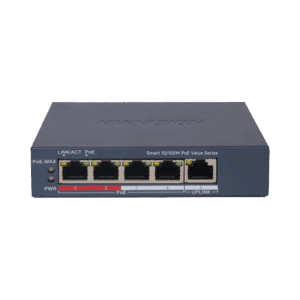Switch PoE+ / Administrable / 4 Puertos 10/100 Mbps PoE+ / 1...