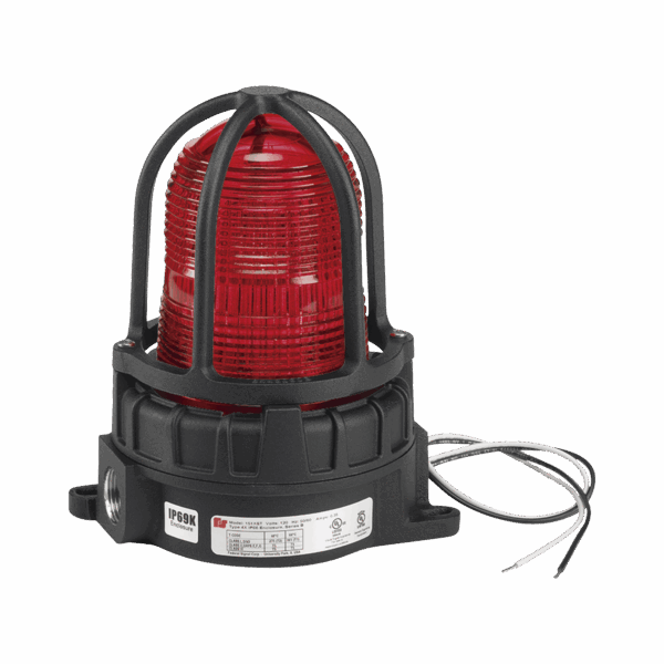 Luz de advertencia LED para ubicaciónes peligrosas, montaje para superficies, 120/240Vca, rojo