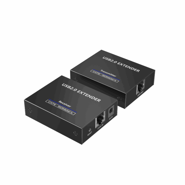 Kit EXTENSOR USB 2.0 de 4 Puertos para Distancias de Hasta  150 m / Soporta USB 2.0, USB 1.1 y USB 1.0 / UTP Cat 5e/6/6a/7 / Soporta Switch Gigabit / Ideal para Cámaras WEB, Impresoras, Escáner, Memorias, Mouse, etc.