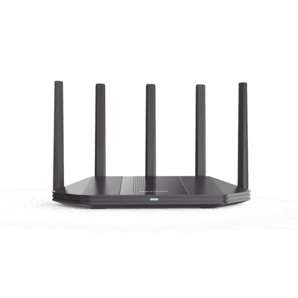 Router Inalámbrico / Wifi 6 / Hasta 1800 Mbps / Doble Banda AC (2.4 GHz y 5 GHz) / 4 Puertos 1000 Mbps /  5 Antenas Omnidireccional / Interior / Beamforming Optimizado /  Administración Gratuita desde la Nube
