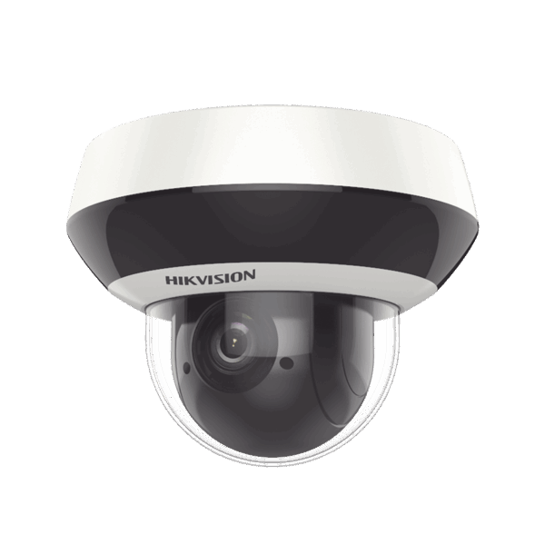Mini Domo PTZ IP 4 Megapixel / 4X Zoom / H.265+ / 20 mts IR EXIR / WDR / PoE / IK10 /Exterior IP66 / DarkFighter / Micrófono Integrado / Micro SD