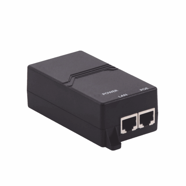 Inyector PoE Pasivo 48vcc Gigabit para APs Grandstream hasta 24W GWN7605, GWN7605LR, GWN7615, GWN7630, GWN7630LR, GWN7660, GWN7660LR y GWN7664.