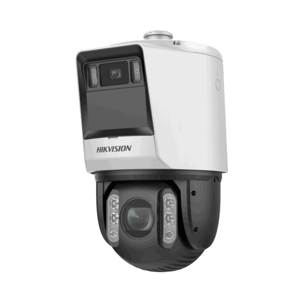 [TandemVu] PTZ IP 4 Megapixel con Cámara Panoramica 6 Megapixel / 32X Zoom / 200 mts IR / 30 mts Luz Blanca / ACUSENSE / IP66 / Alerta Audible y Luz Estroboscopica / Autoseguimiento / Hi-PoE / Alarmas I/O / Ultra Baja Iluminación / Micro SD