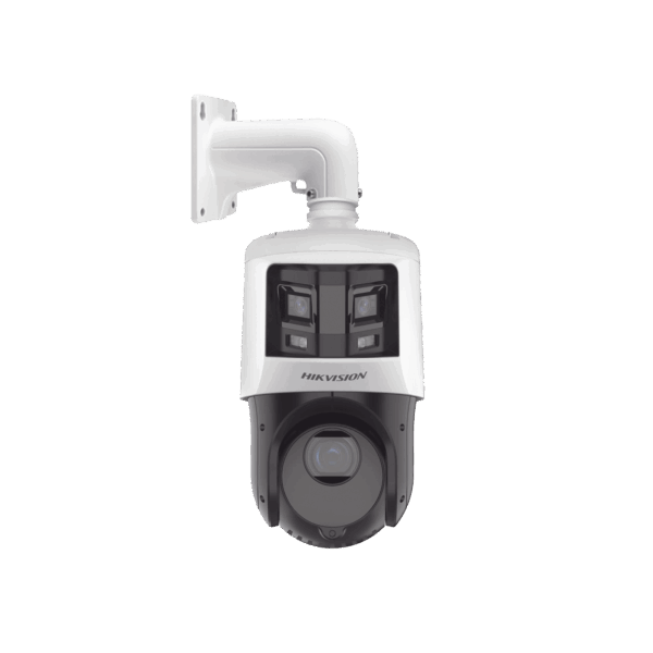 [TandemVu] Domo PTZ IP 4 Megapixel con Cámara Panoramica 6 Megapixel / 25X Zoom / 100 mts IR / IP66  / WDR / PoE+ / Entrada-Salida de Audio y Alarma / Ultra Baja Iluminación / Micro SD