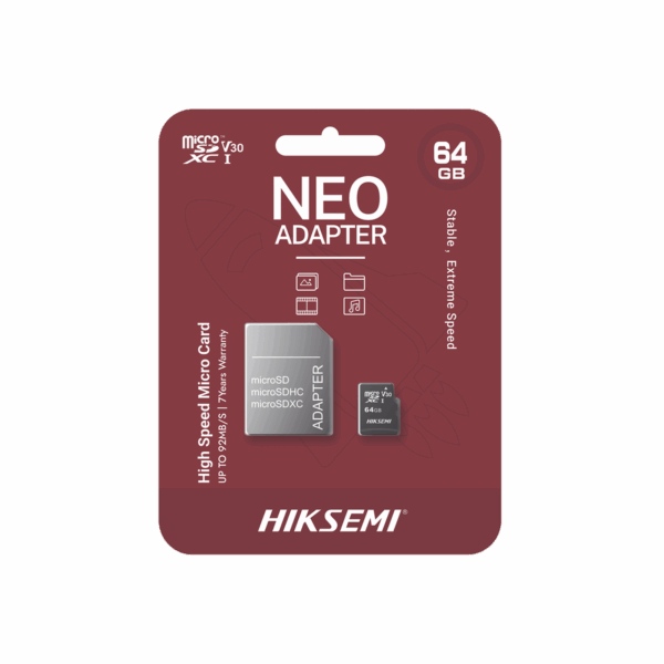 Memoria microSD con Adaptador Ideal para Celular o Tablet / 64 GB / Multipropósito