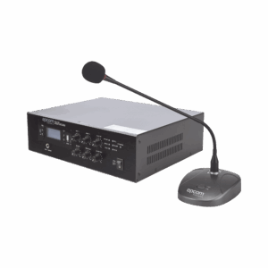 KIT de Amplificador de 120W Modelo SFB120 | más Micrófono de Escritorio Modelo SF621A