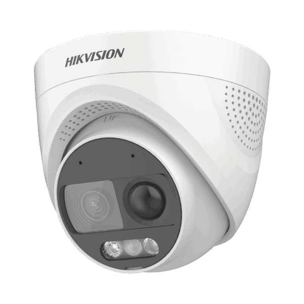 Turret TURBOHD 2 Megapixeles (1080p) / Imagen a color 24/7 / Lente 2.8 mm / Luz Blanca 20 mts / Exterior IP67 / WDR 130dB / Sensor PIR / Sirena Integrada / Estrobo ROJO - AZUL / Micrófono Integrado
