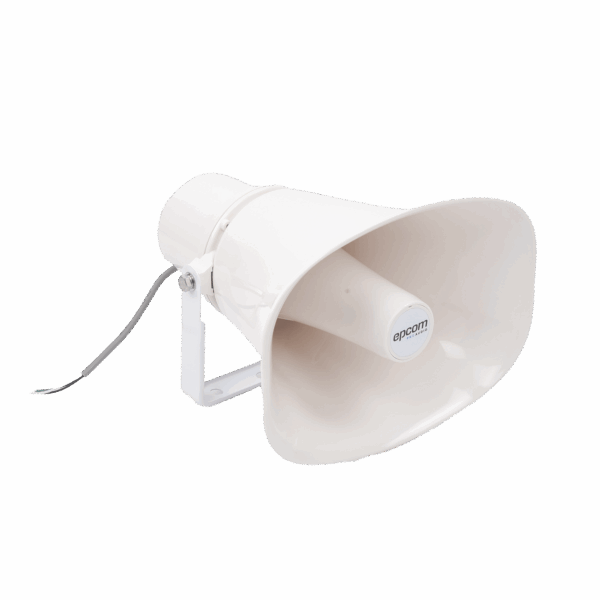 Altavoz para Exterior | Tipo Trompeta | 15-30W | 70/100V | IP66 | Material ABS | Bracket de Metal