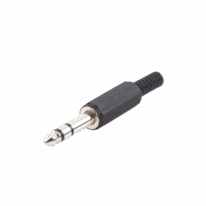 Conector macho de 6,3 mm con funda de plastico (estereo)