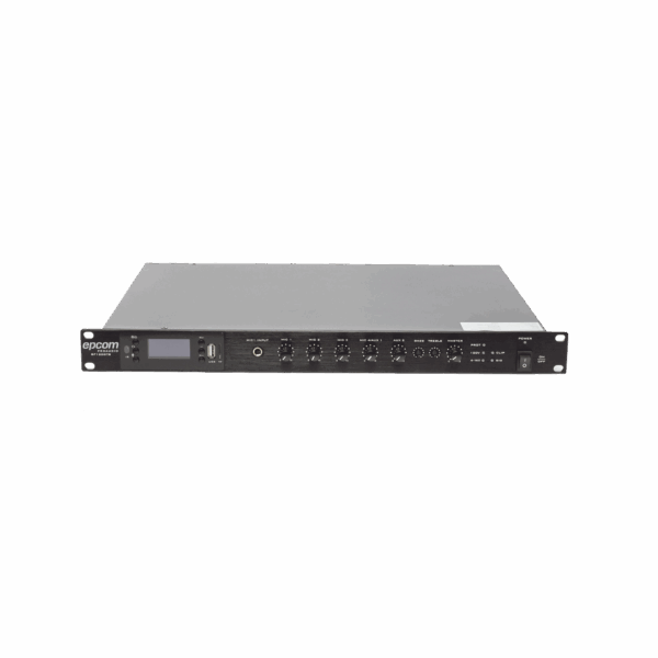 Amplificador Mezclador | 120W RMS | Sistema 100V y Baja Impedancia | MP3 | Tuner | Bluetooth | Música ambiental y Voceo