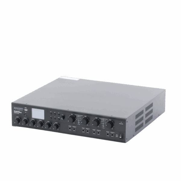 Amplificador Mezclador Matricial | 4 zonas | 240w por canal | 6 entradas | Receptor de medios